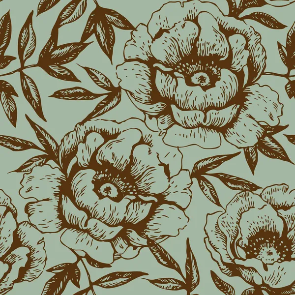 Nahtloses Blumenmuster mit Rosen — Stockvektor