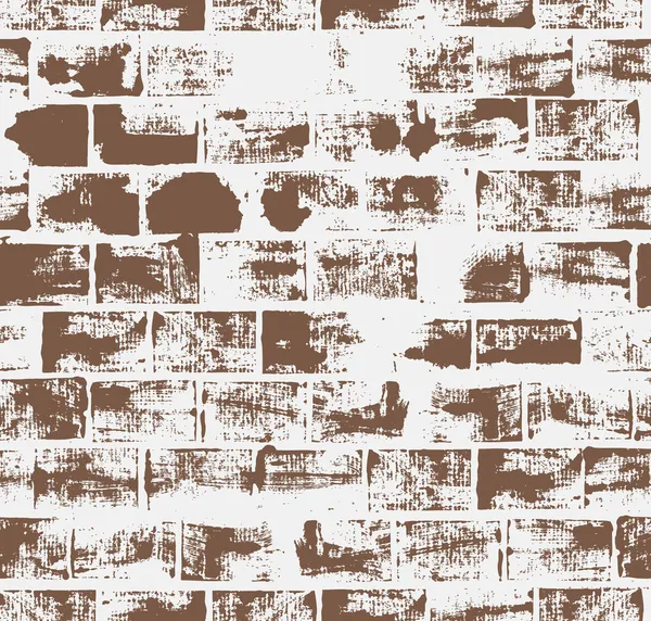 れんが造りの壁とのシームレスなパターン — ストックベクタ
