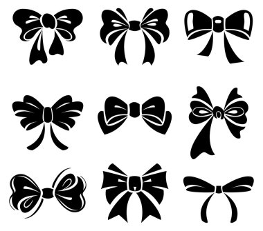 Set of bow clipart