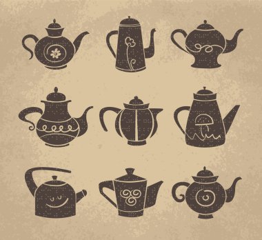 Set of teaport clipart