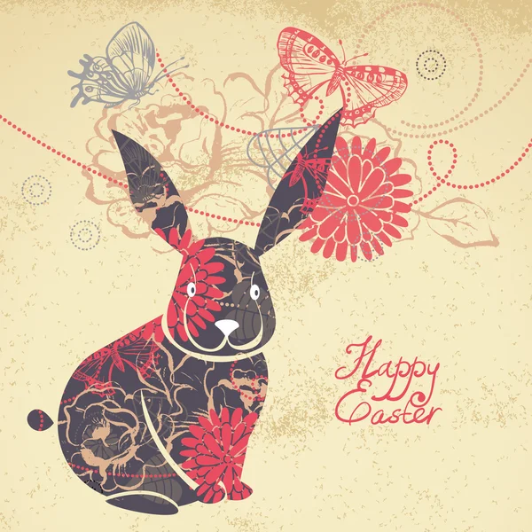 复活节兔子的背景 — 图库矢量图片