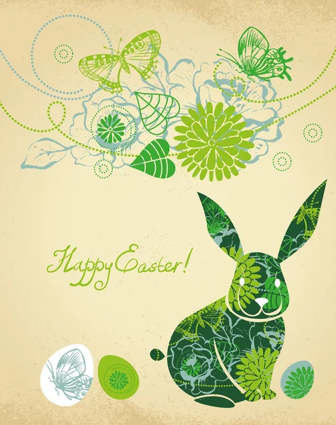 Background with Easter Rabbit — Stock Vector