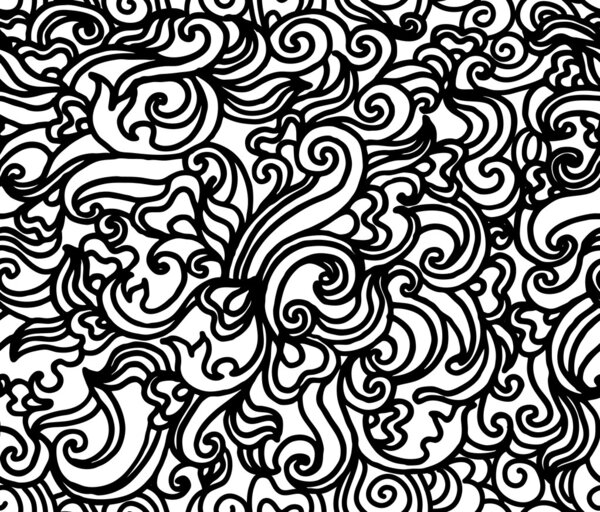 Seamless abstract hand-drawn pattern