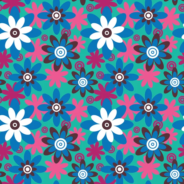 Patrón de flor inconsútil colorido — Archivo Imágenes Vectoriales