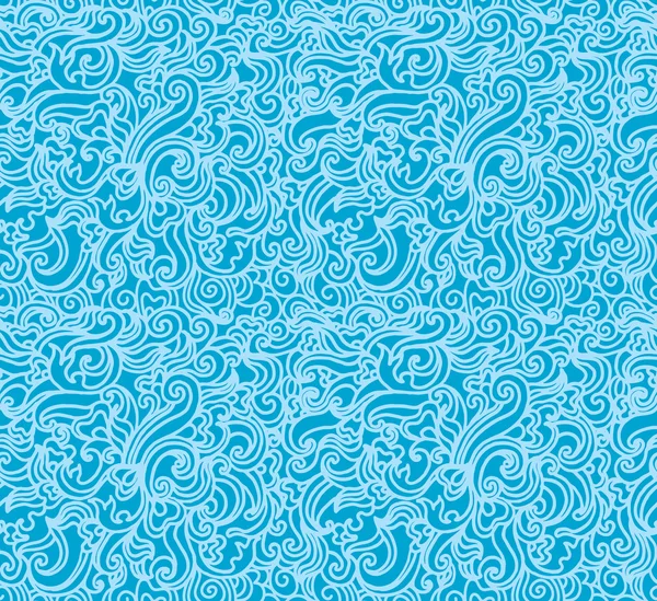 Patrón de onda dibujado a mano abstracto sin costuras — Vector de stock