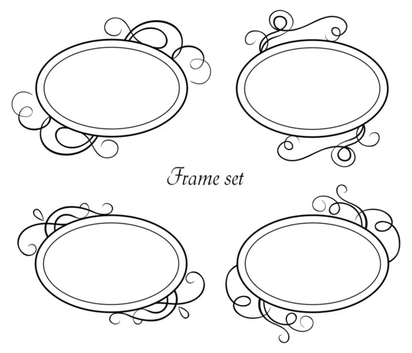 Set of vintage frames — Stock Vector