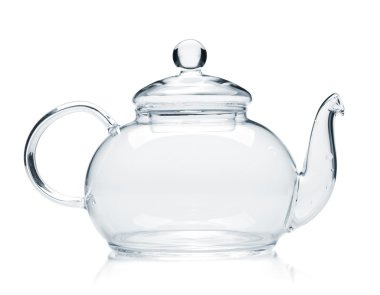 Empty glass teapot clipart