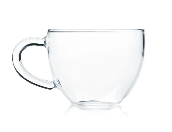 Copo de chá de vidro vazio — Fotografia de Stock