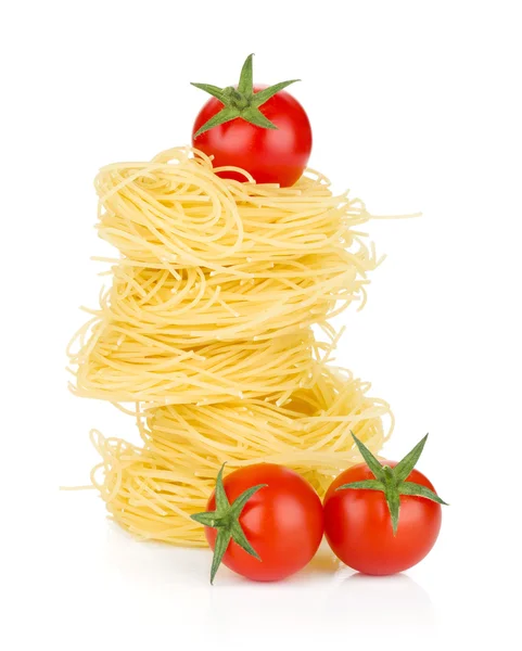 Pomodori ciliegia e pasta — Foto Stock