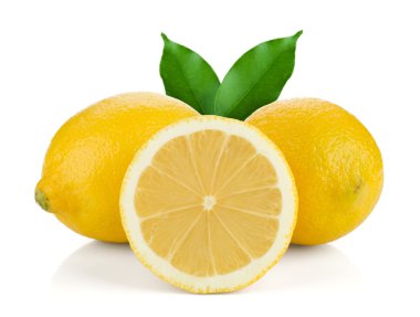 Two and half ripe lemons clipart