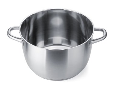 Stainless steel pot without cover clipart