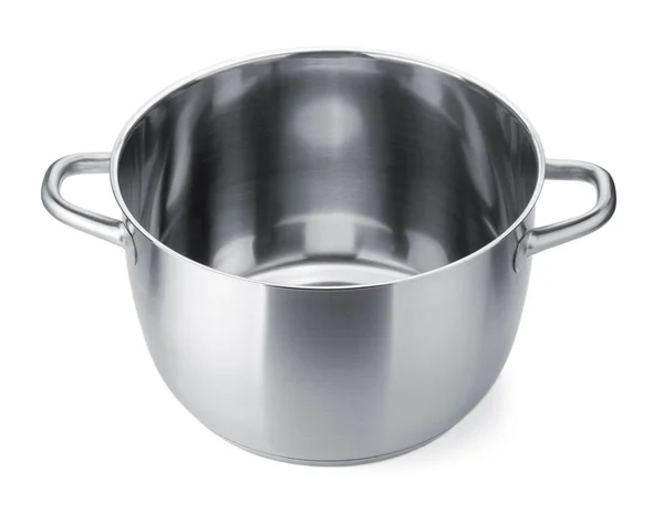 Stainless steel pot without cover — Stock Photo, Image