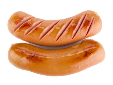 Two grilled sausages clipart