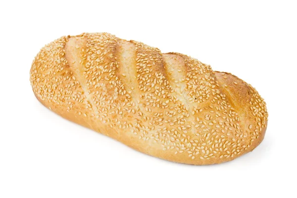 Pão branco com gergelim — Fotografia de Stock