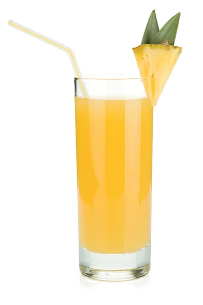 杯中的菠萝汁 — 图库照片