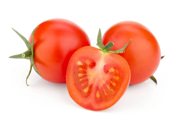 Três tomates cereja — Fotografia de Stock