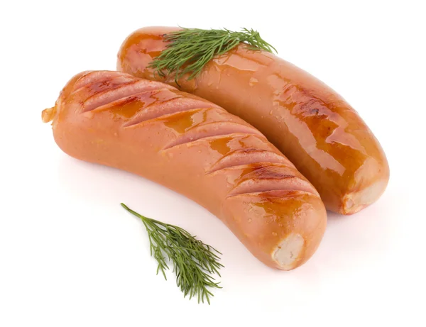 Two grilled sausages — Stock Photo, Image