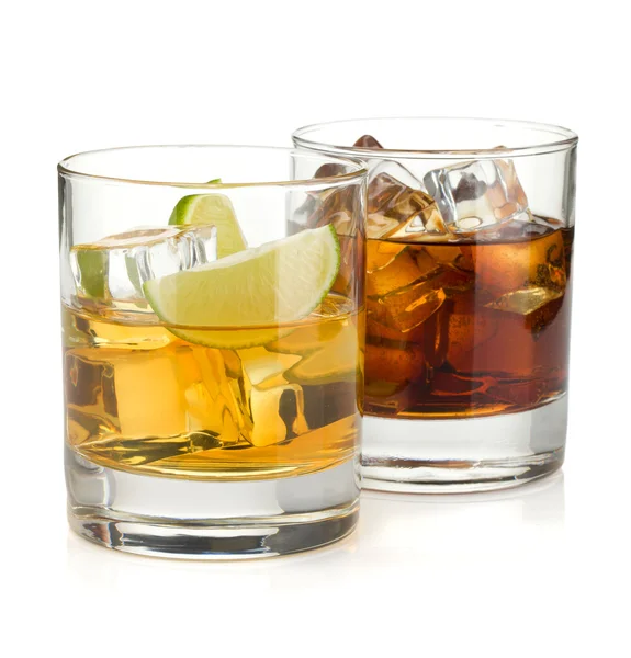 Whiskey and cola cocktails — Stock Photo, Image