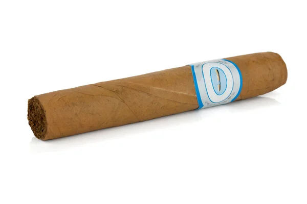 Кубинская сигара с этикеткой — стоковое фото