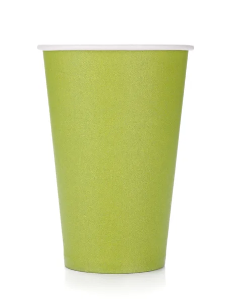 Green paper coffee cup — Stock Photo, Image