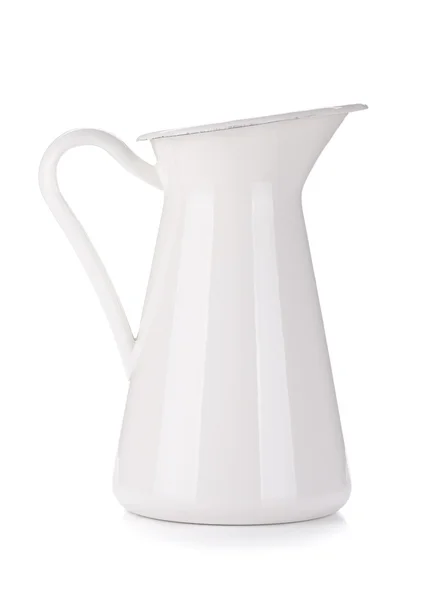 Džbán mléka bílý kov — Stock fotografie