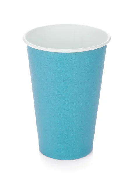 Blaue Kaffeetasse aus Papier — Stockfoto