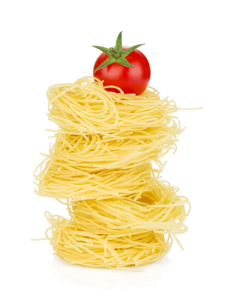 Cherry tomato on pasta — Stock Photo, Image