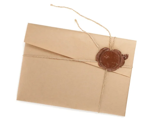 Envelope vintage com carimbo — Fotografia de Stock