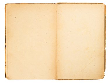 Beyaz arkaplanda izole edilmiş eski kitap