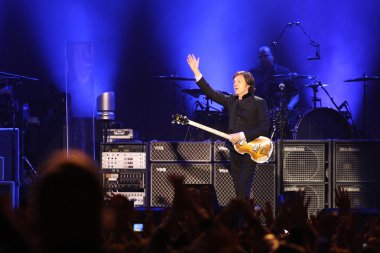 MOSCOW, RUSSIA - DECEMBER 14: Ex-beatle Sir Paul McCartney clipart