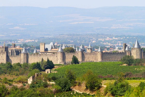 stock image Castle of Carcassonne in Languedoc-Roussillon, France