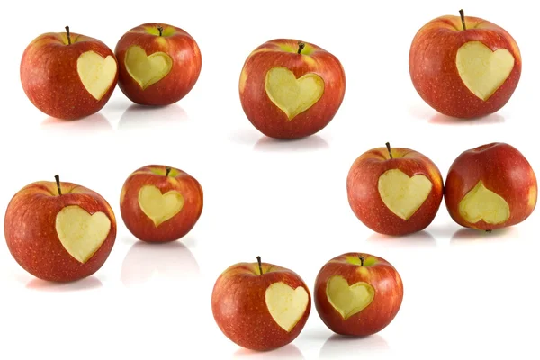 stock image Red apple heart