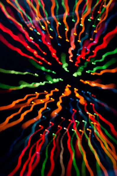 Streaky freezelight light patterns from long exposure Stock Image