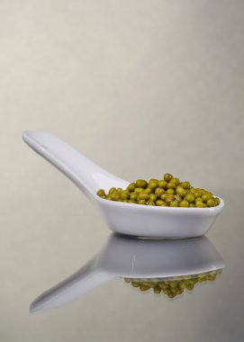 Mung beans in a ceramic bowl clipart