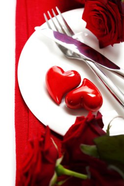 Hearts on a plate clipart