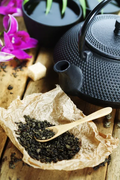 Зелений чай — стокове фото