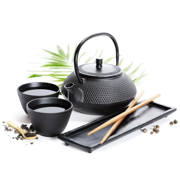 绿茶和筷子 — 图库照片
