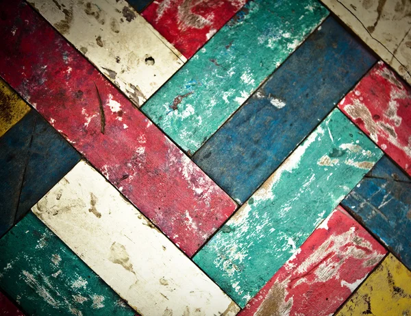 Vintage colorful wooden wall background. — Stock Photo, Image