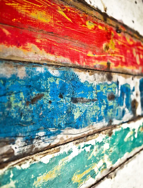 Fondo de pared de madera colorido vintage . —  Fotos de Stock