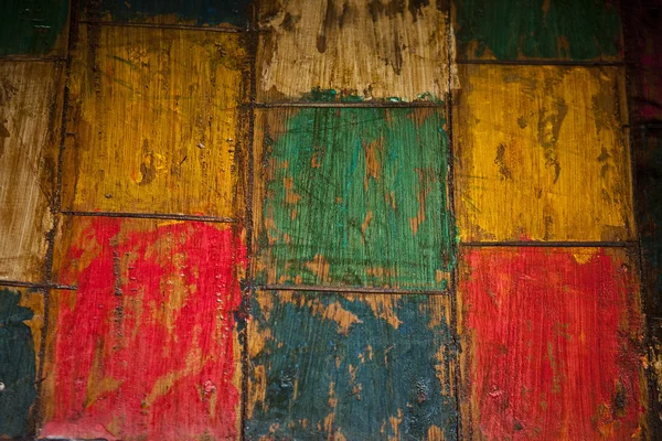 Vintage colorful wooden wall background. — Stock Photo, Image