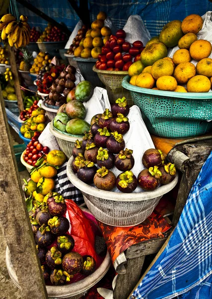 Open air fruit market in the village — Stock Photo, Image