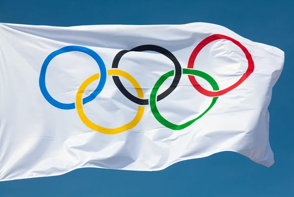 Bandiera olimpica — Foto Stock