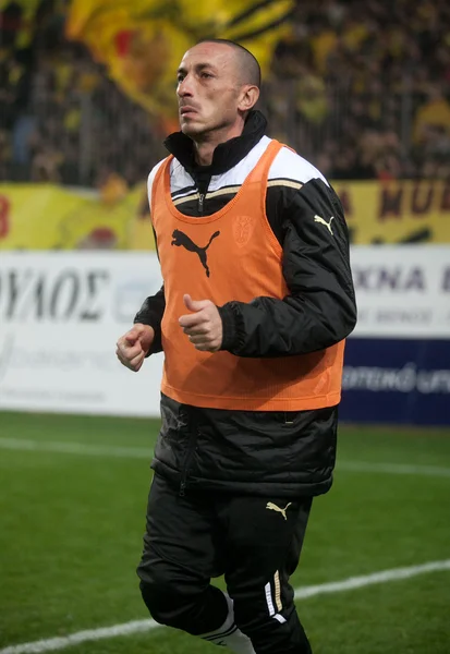 Bruno cirillo futbol olayından önce ısınmak — Stok fotoğraf