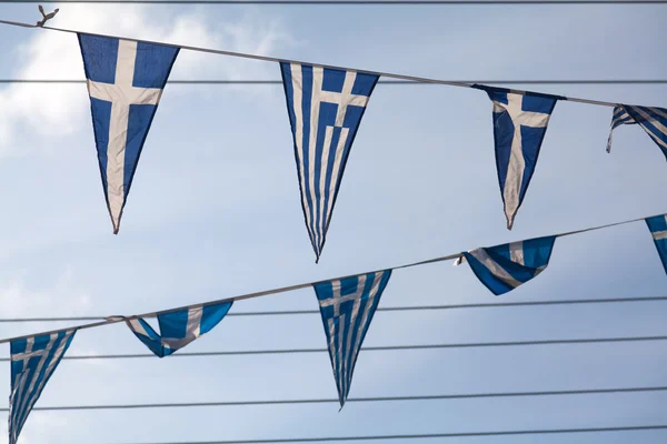 三角形のギリシャ国旗 — ストック写真