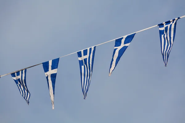 Trianglar grekisk flagg — Stockfoto