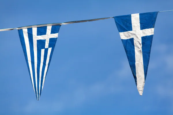 Driehoeken Griekse vlag — Stockfoto