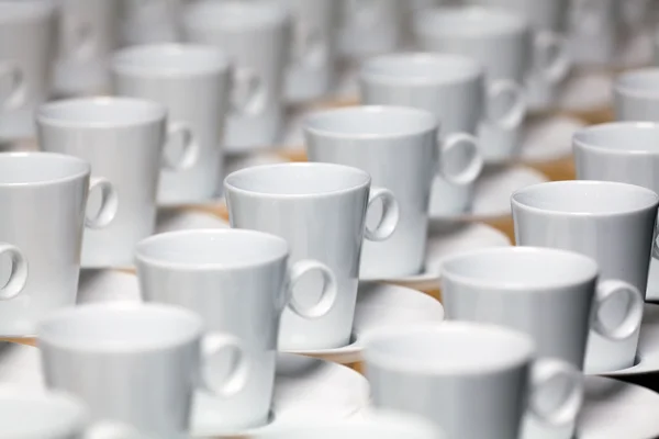 stock image Many white coffee mugs