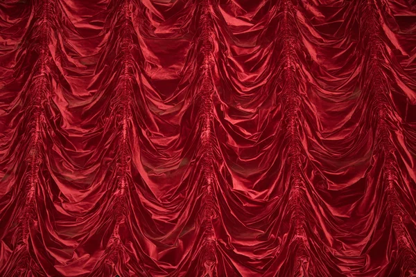Theatrical curtain of red color — Stock Photo, Image