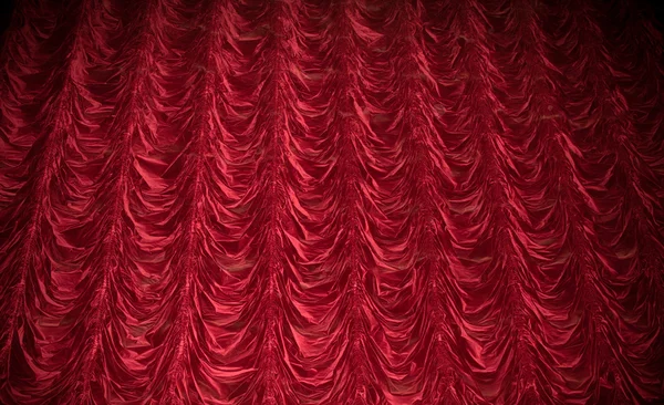 Theatrical curtain of red color — Stock Photo, Image