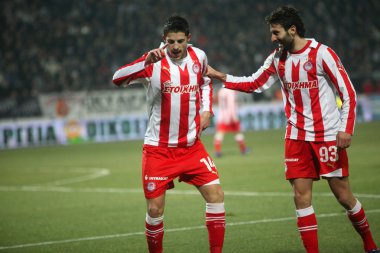 Celebration the second goal of Olympiakos clipart